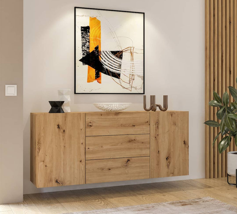 Ava 26 Sideboard Cabinet 140cm [Oak] - Lifestyle Image