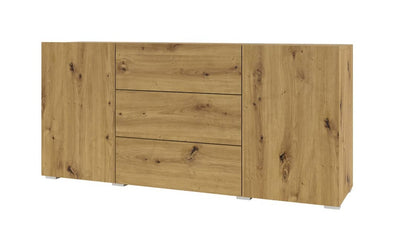 Ava 26 Sideboard Cabinet 140cm [Oak] - White Background