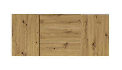 Ava 26 Sideboard Cabinet 140cm [Oak] - White Background 4