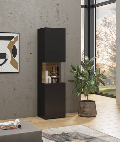 Ava 05 Tall Display Cabinet 36cm [Black] - Lifestyle Image 2