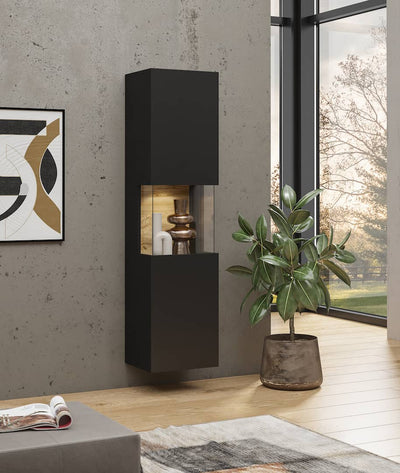 Ava 05 Tall Display Cabinet 36cm [Black] - Lifestyle Image