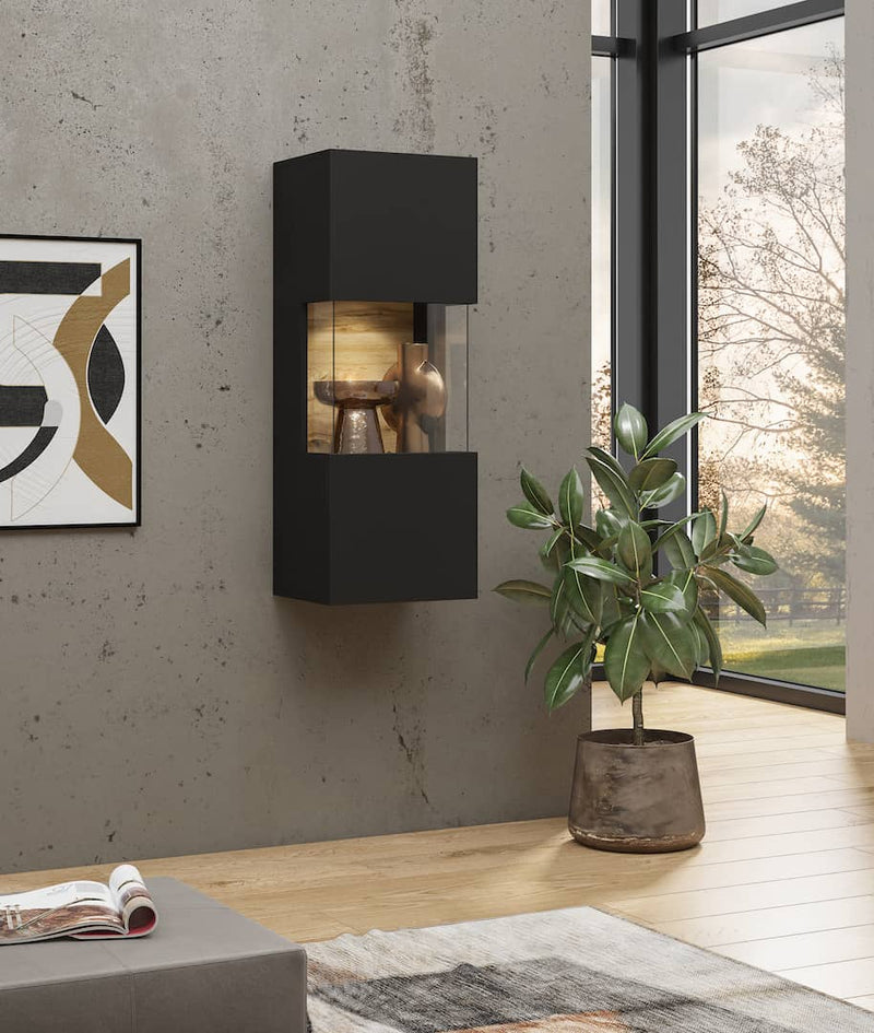Ava 07 Wall Hung Cabinet 36cm [Black] - Lifestyle Image