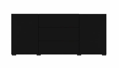 Ava 26 Sideboard Cabinet 140cm [Black] - White Background 3