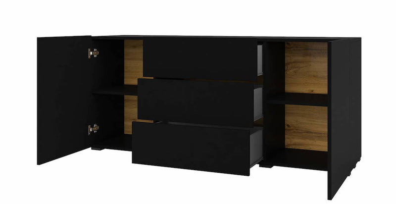 Ava 26 Sideboard Cabinet 140cm [Black] - Internal Image