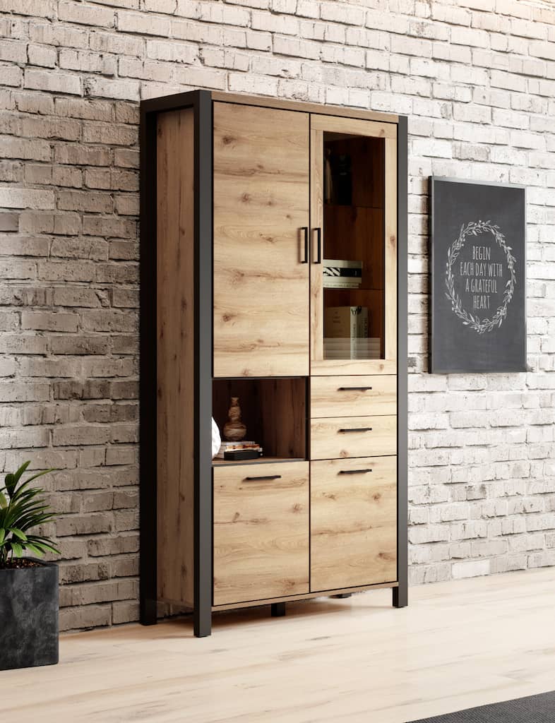 Aktiv 13 Tall Display Cabinet 100cm - Lifestyle Image