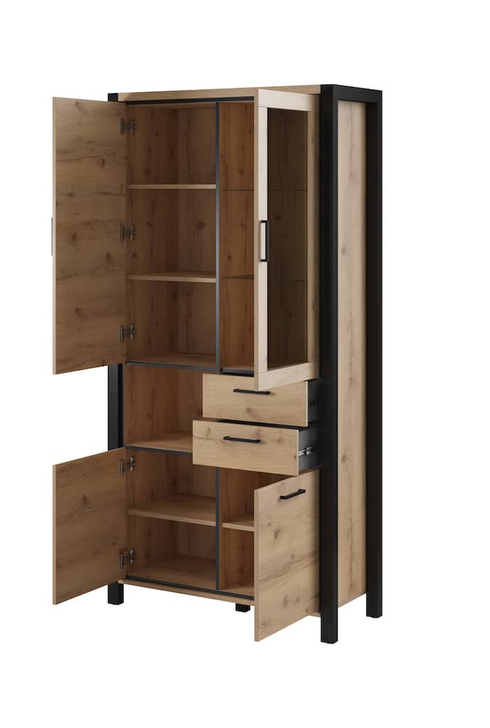 Aktiv 13 Tall Display Cabinet 100cm - Inside Layout