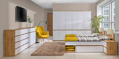 Arca Bedroom Set [Oak Wotan] - Lifestyle Image