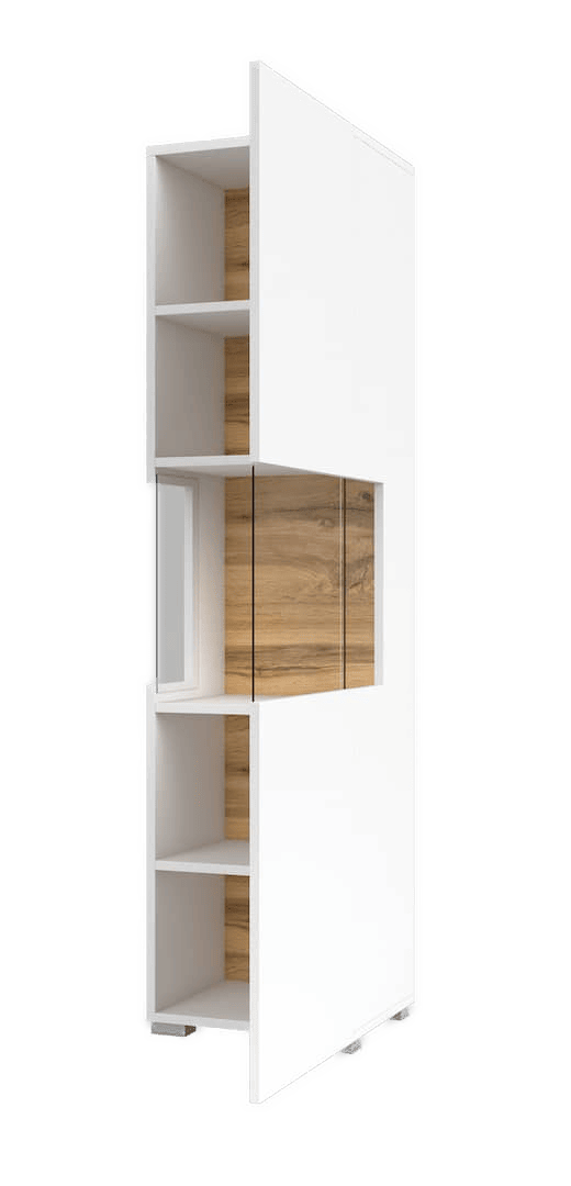 Ava 05 Tall Display Cabinet 36cm [White] - Internal Image 