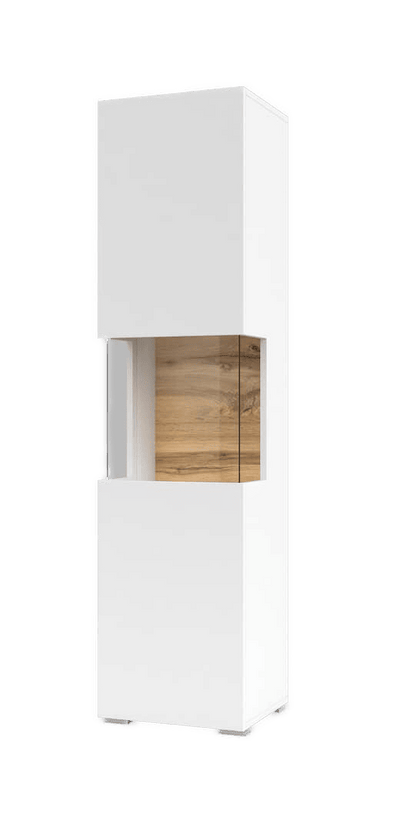 Ava 05 Tall Display Cabinet 36cm [White] - Front Image