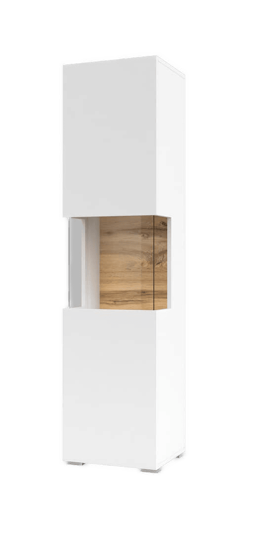 Ava 05 Tall Display Cabinet 36cm [White] - Front Image