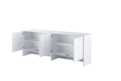 BC-10 Over Bed Unit for Horizontal Wall Bed Concept 120cm [White Matt] - Interior Image