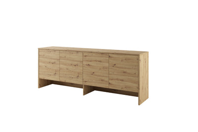 BC-10 Over Bed Unit for Horizontal Wall Bed Concept 120cm [Oak] - White Background