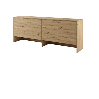 BC-05 Horizontal Wall Bed Concept 120cm With Storage Cabinet [Oak] - Storage Cabinet Image
