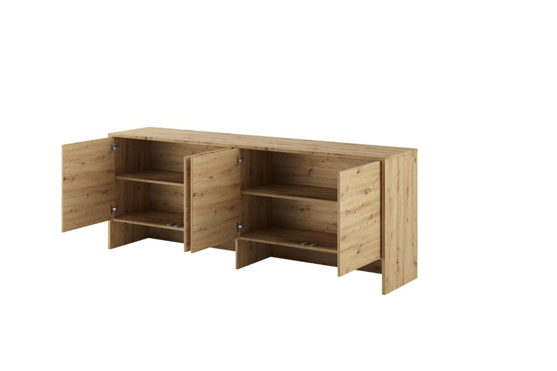 BC-10 Over Bed Unit for Horizontal Wall Bed Concept 120cm [Oak] - Interior Image