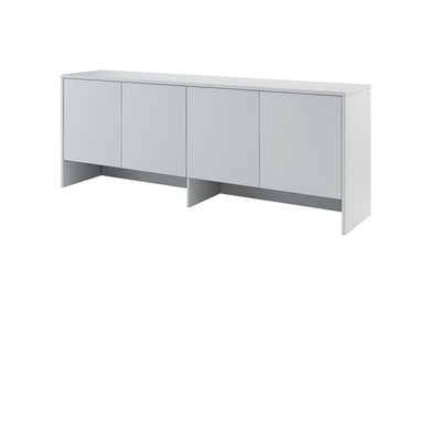 BC-05 Horizontal Wall Bed Concept 120cm With Storage Cabinet [White Matt] - Storage Cabinet Image