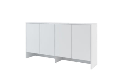 BC-06 Horizontal Wall Bed Concept 90cm With Storage Cabinet [White Matt] - Storage Cabinet Image