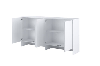 BC-06 Horizontal Wall Bed Concept 90cm With Storage Cabinet [White Matt] - Storage Cabinet Image 2