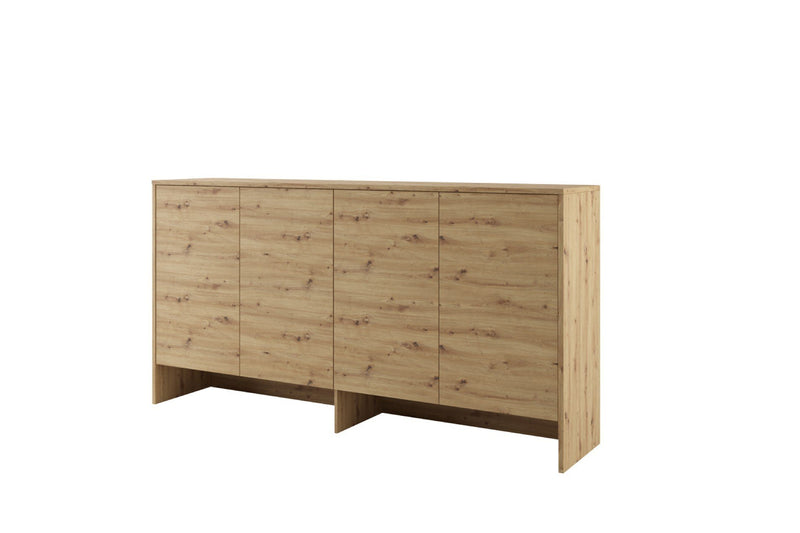BC-06 Horizontal Wall Bed Concept 90cm With Storage Cabinet [Oak] - Storage Cabinet Image