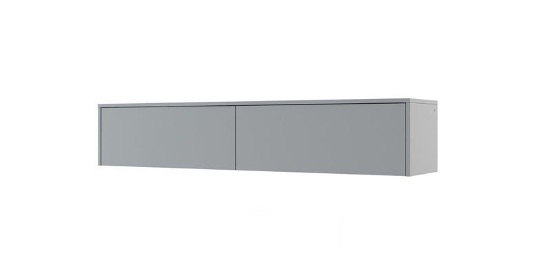 BC-14 Horizontal Wall Bed Concept 160cm With Storage Cabinet [Grey] - Storage Cabinet Image