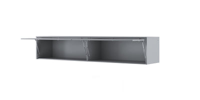BC-14 Horizontal Wall Bed Concept 160cm With Storage Cabinet [Grey] - Storage Cabinet Image 2