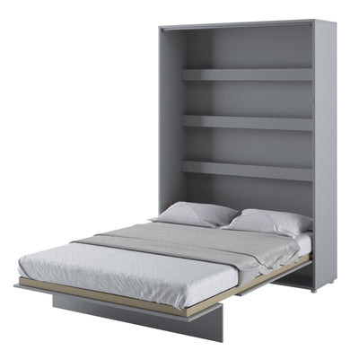BC-01 Vertical Wall Bed Concept 140cm [Grey] - White Background 2