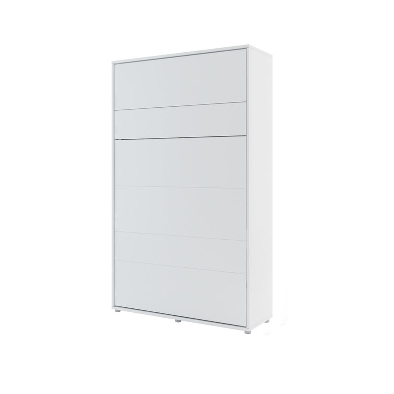 BC-02 Vertical Wall Bed Concept 120cm [White Matt] - White Background