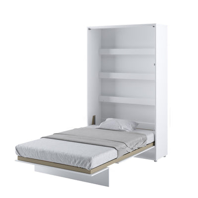 BC-02 Vertical Wall Bed Concept 120cm [White Matt] - White Background 2