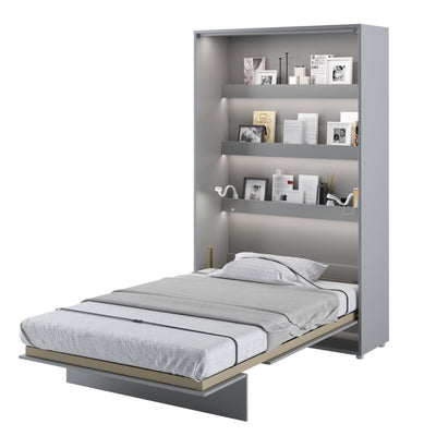 BC-02 Vertical Wall Bed Concept 120cm [Grey] - White Background 3