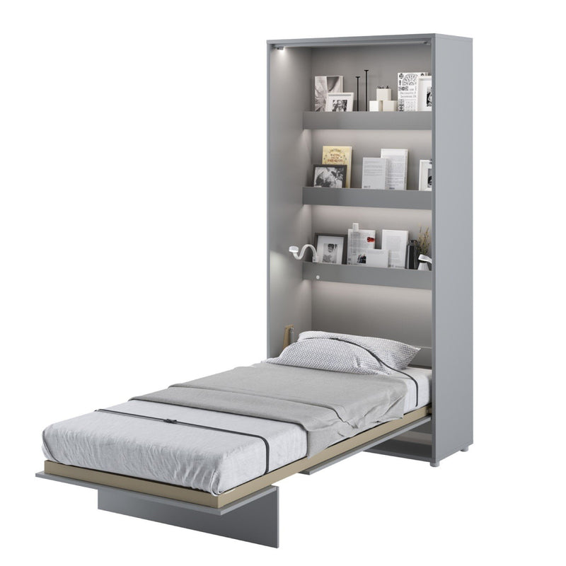 BC-03 Vertical Wall Bed Concept 90cm [Grey] - White Background 3