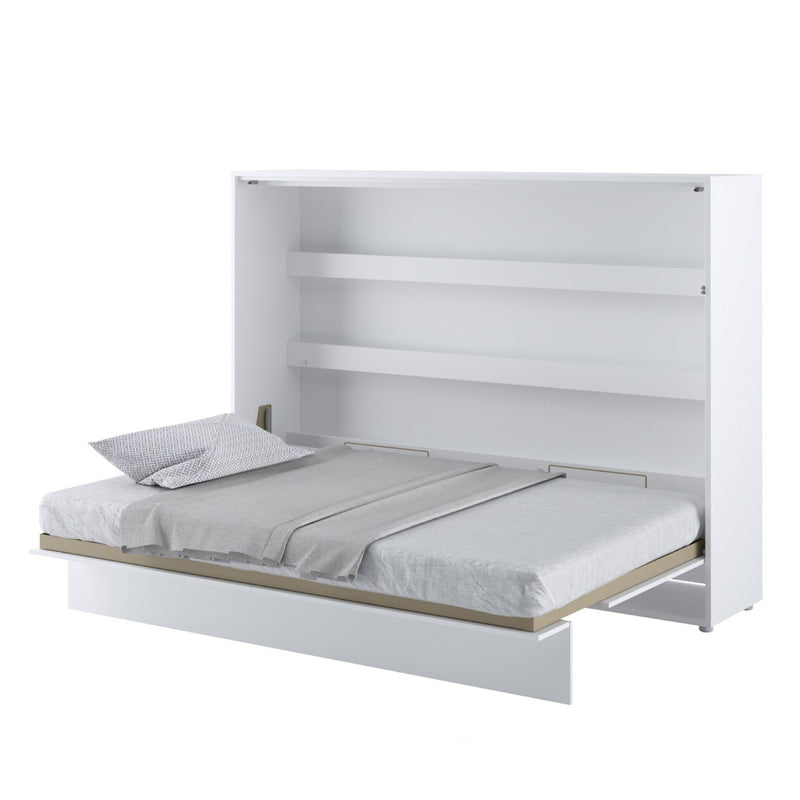 BC-04 Horizontal Wall Bed Concept 140cm [White Matt] - White Background 3