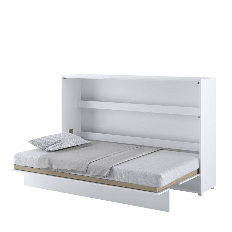 BC-05 Horizontal Wall Bed Concept 120cm With Storage Cabinet [White Matt] - Interior Image