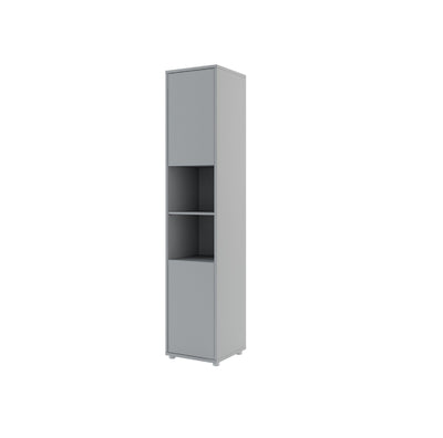 BC-08 Tall Storage Cabinet for Vertical Wall Bed Concept [Grey] - White Background