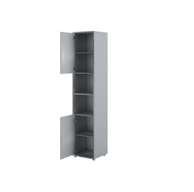 BC-08 Tall Storage Cabinet for Vertical Wall Bed Concept [Grey] - Interior Image