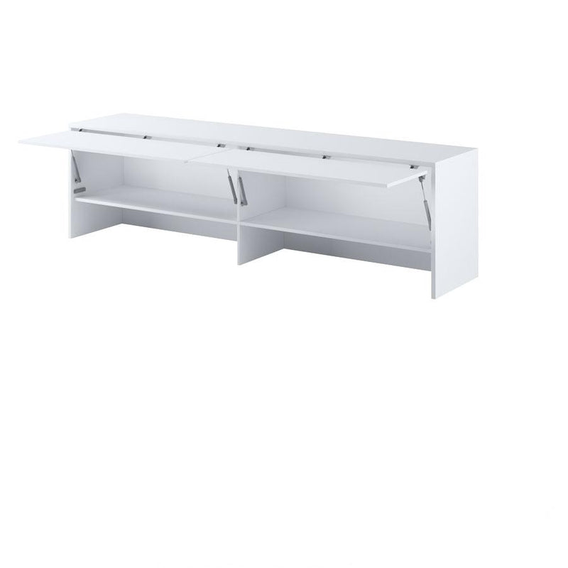 BC-04 Horizontal Wall Bed Concept 140cm With Storage Cabinet [White Gloss] - Storage Cabinet 2