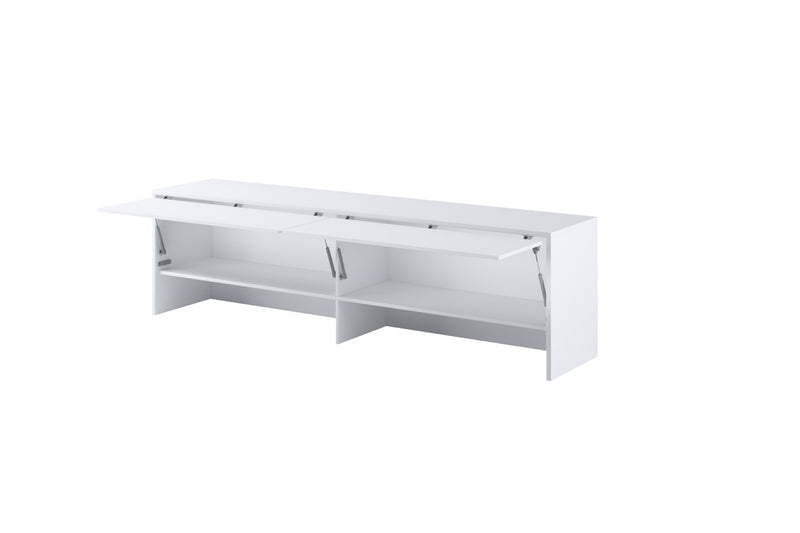 BC-09 Over Bed Unit for Horizontal Wall Bed Concept 140cm [White Gloss] - Interior Image