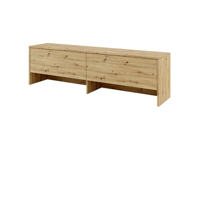 BC-04 Horizontal Wall Bed Concept 140cm With Storage Cabinet [Oak] - Storage Cabinet Image