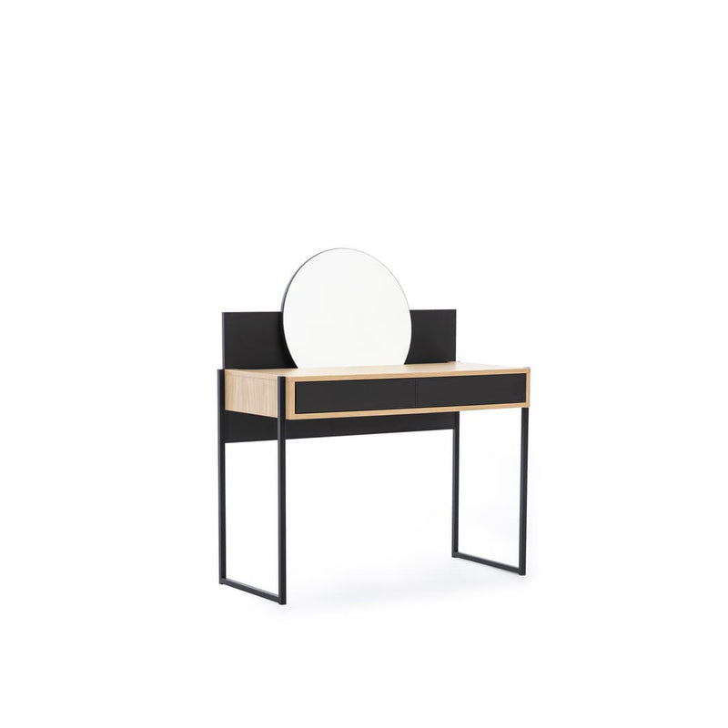 Black Loft Dressing Table With Mirror 104cm [Black] - White Background