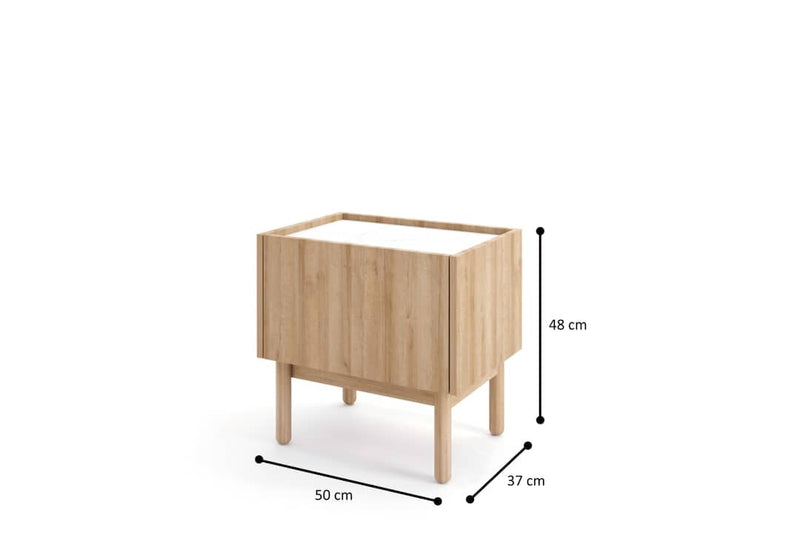 Boho Cabinet 50cm [Oak] - White Background 2