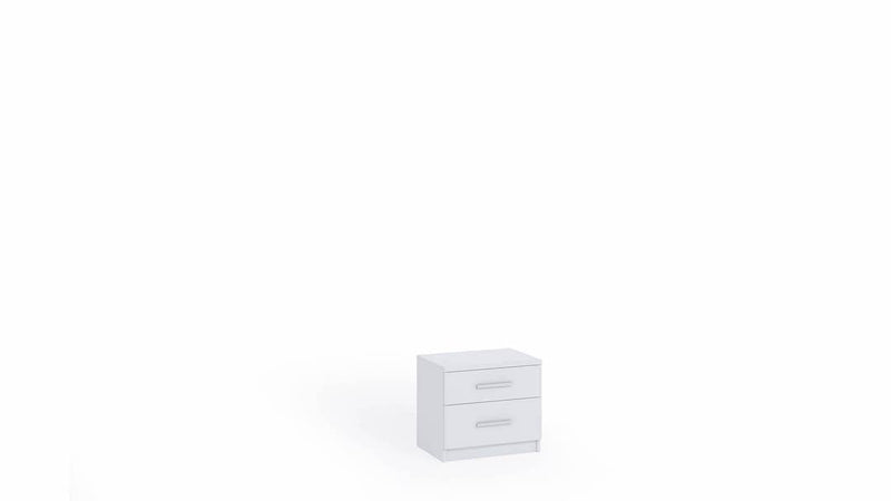 Bono Bedside Table 50cm [White] - White Background