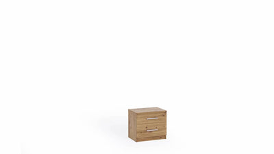 Bono Bedside Table 50cm [Oak Artisan] - White Background