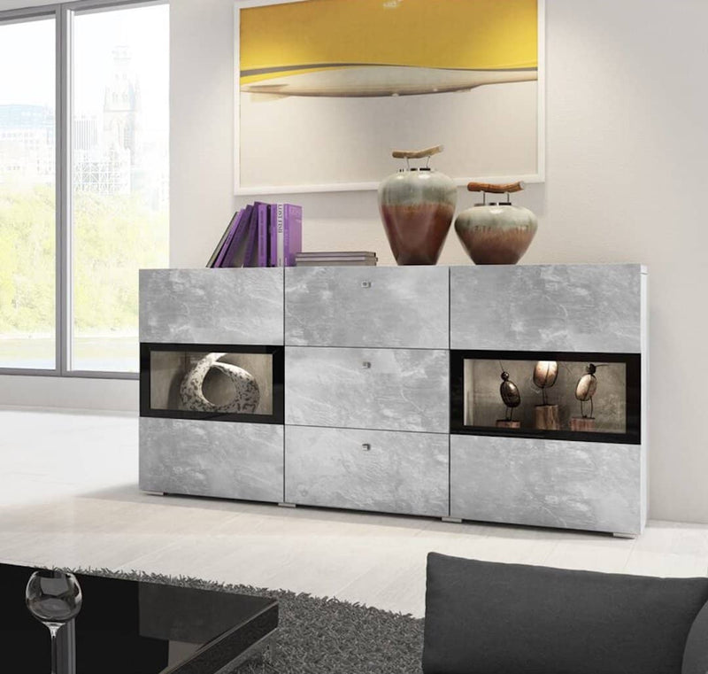 Baros 26 - Sideboard Cabinet 132cm [Grey] - Lifestyle Image