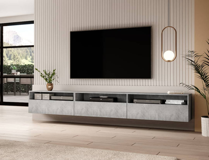 Baros 40 TV Cabinet 270cm [Grey] - Lifestyle Image 3