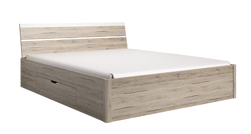 Beta Divan Bed in San Remo Oak [Oak] - White Background
