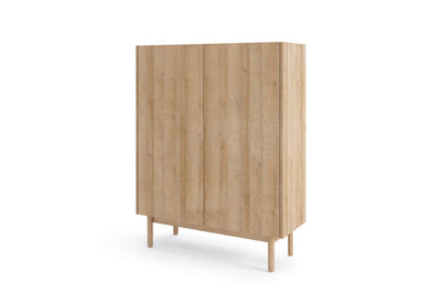 Boho Highboard Cabinet 97cm [Oak] - White Background