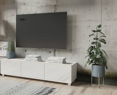 Calabrini TV Cabinet 150cm [White] - Lifestyle Image