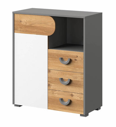 Carini CA6 Sideboard Cabinet 80cm [White] - White Background 