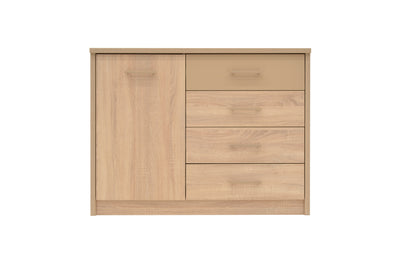Cremona Sideboard Cabinet 111cm [Oak] - White Background