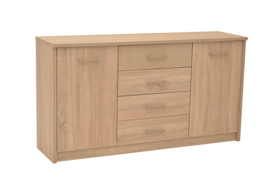 Cremona Sideboard Cabinet 156cm [Oak] - White Background 2