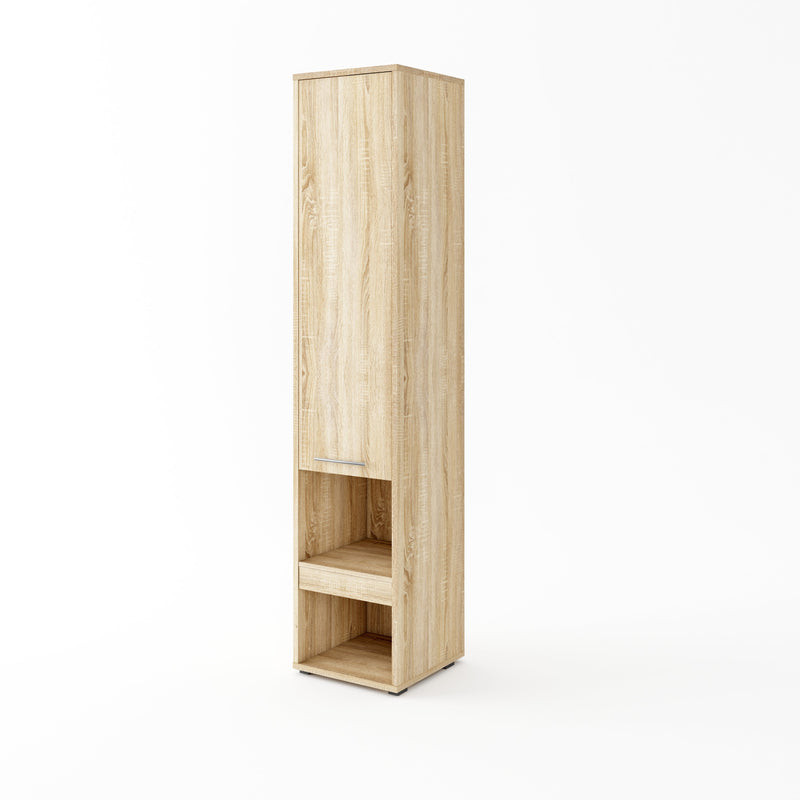 CP-07 Tall Storage Cabinet for Vertical Wall Bed Concept Pro [Oak Sonoma] - White Background