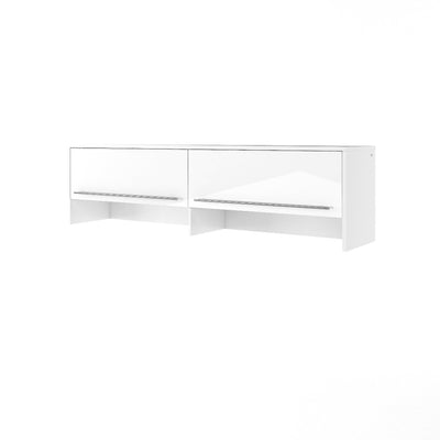 CP-09 Over Bed Unit for Horizontal Wall Bed Concept Pro 140cm [White Gloss] - White Background